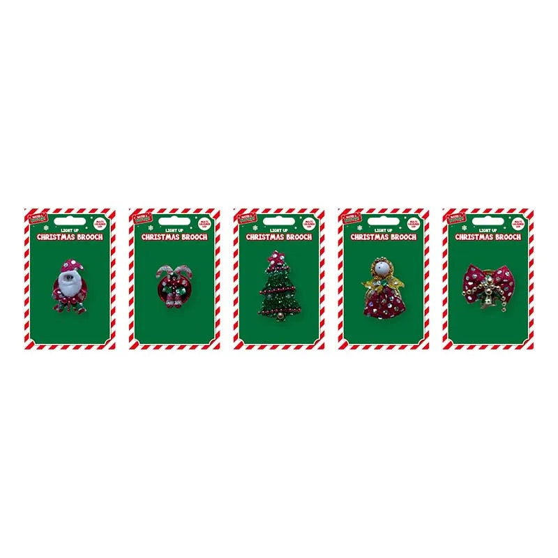 Xma4202 Xmas Brooch With Lights (Pack of 12)