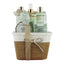 24Cb01 Green Tea & Hemp Oil 6Pce Basket Gift Set X6 (Pack of 6)
