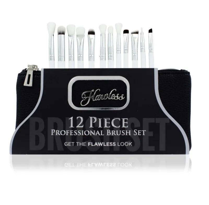 Flawless Eye Brush Bag Set Deluxe 12 Piece Set***Special (Pack of 12)