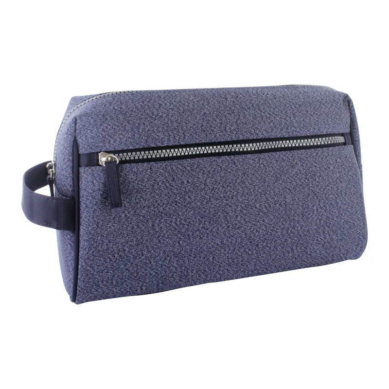 10846 Blue Double Zipper Gent Toilet Bag (Pack of 3)