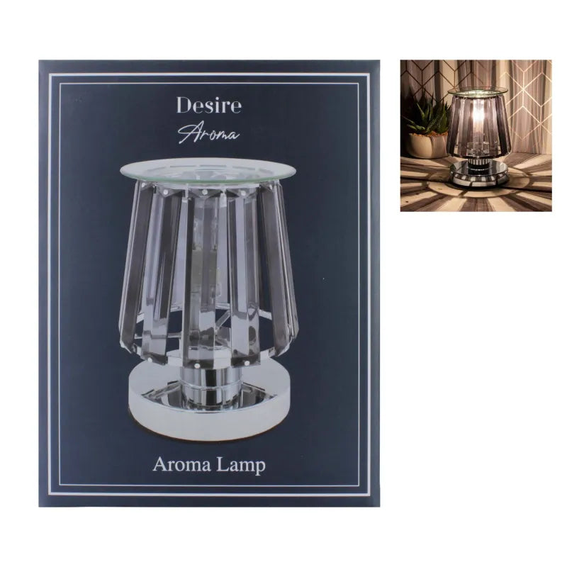 Lp46761 Desire Aroma Lamp Silver Blk Crystal (Pack of 2)