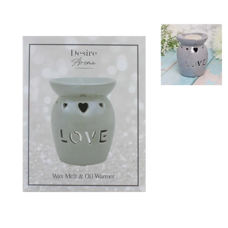 Lp47750 Desire Aroma Love Oil Burner Grey (Pack of 2)