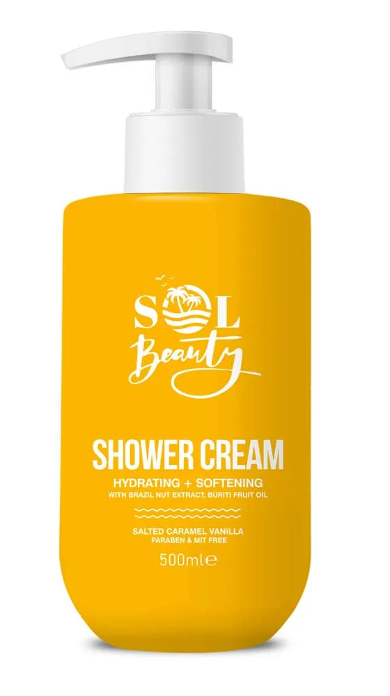 Sol Beauty Salted Caramel Vanilla Shower Cream 500ML (Pack of 8)