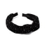 Black Velvet Knot Diamante Headband – hair accessory