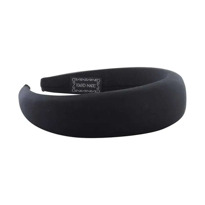 Wide Black Satin Padded H/Band (Pack of 3)
