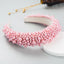 Pink Pearl Bead Deluxe H/Band (Pack of 6)