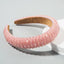 Pink Crystal Bead Deluxe H/Bands (Pack of 6)