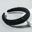Black Crystal Bead Deluxe H/Bands (Pack of 6)