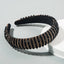 Black/Gold Crystal Bead Deluxe H/Band (Pack of 6)