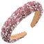 Pink Crystal Silver Sequin H/Band (Pack of 6)