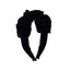 Black Ruffled Velvet H/Band (Pack of 6)