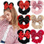 Mouse Ears Velvet Scrunchy With Sequin Bow (Pack of 6)