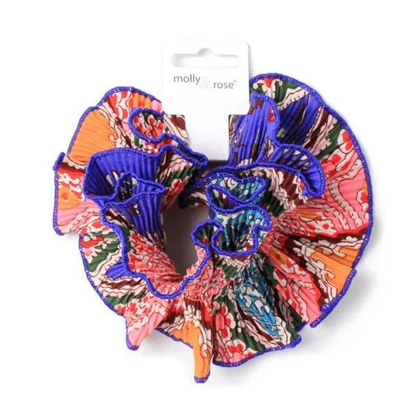 9309 Molly & Rose Double Layered Indian Scrunchy (Pack of 6)