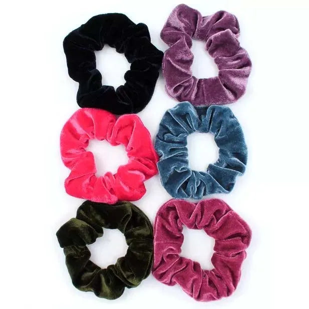 8618 Molly & Rose Velvet Scrunchy (Pack of 6)