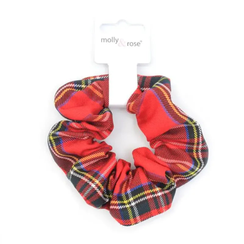 Red Tartan Scrunchy – hair accessory