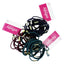 Mixed Colured Thick/Thin Skool Elastics (Pack of 6)