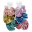 8469 Coloured Velvet Diamonte Trim Scrunchy (Pack of 12)