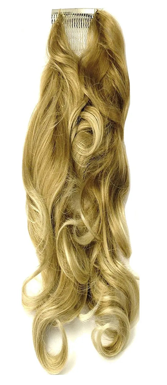 60430 Curly Blonde Hair Comb Extension (Pack of 6)
