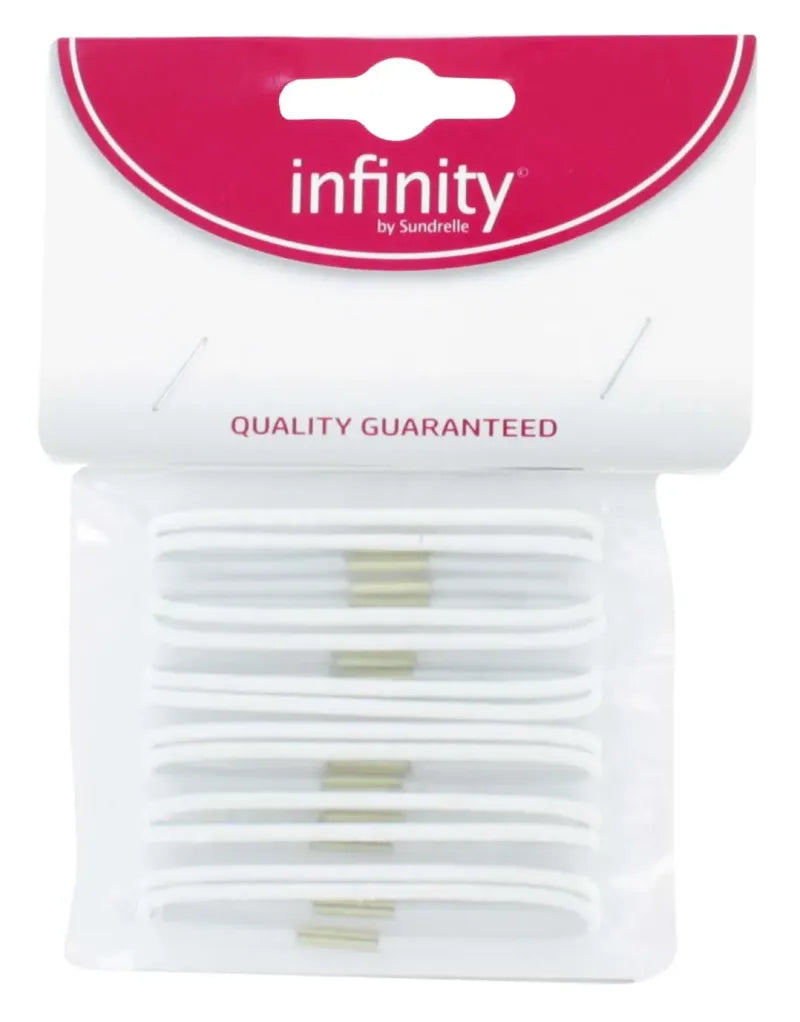 White Bunch Elastics (Pack of 6)