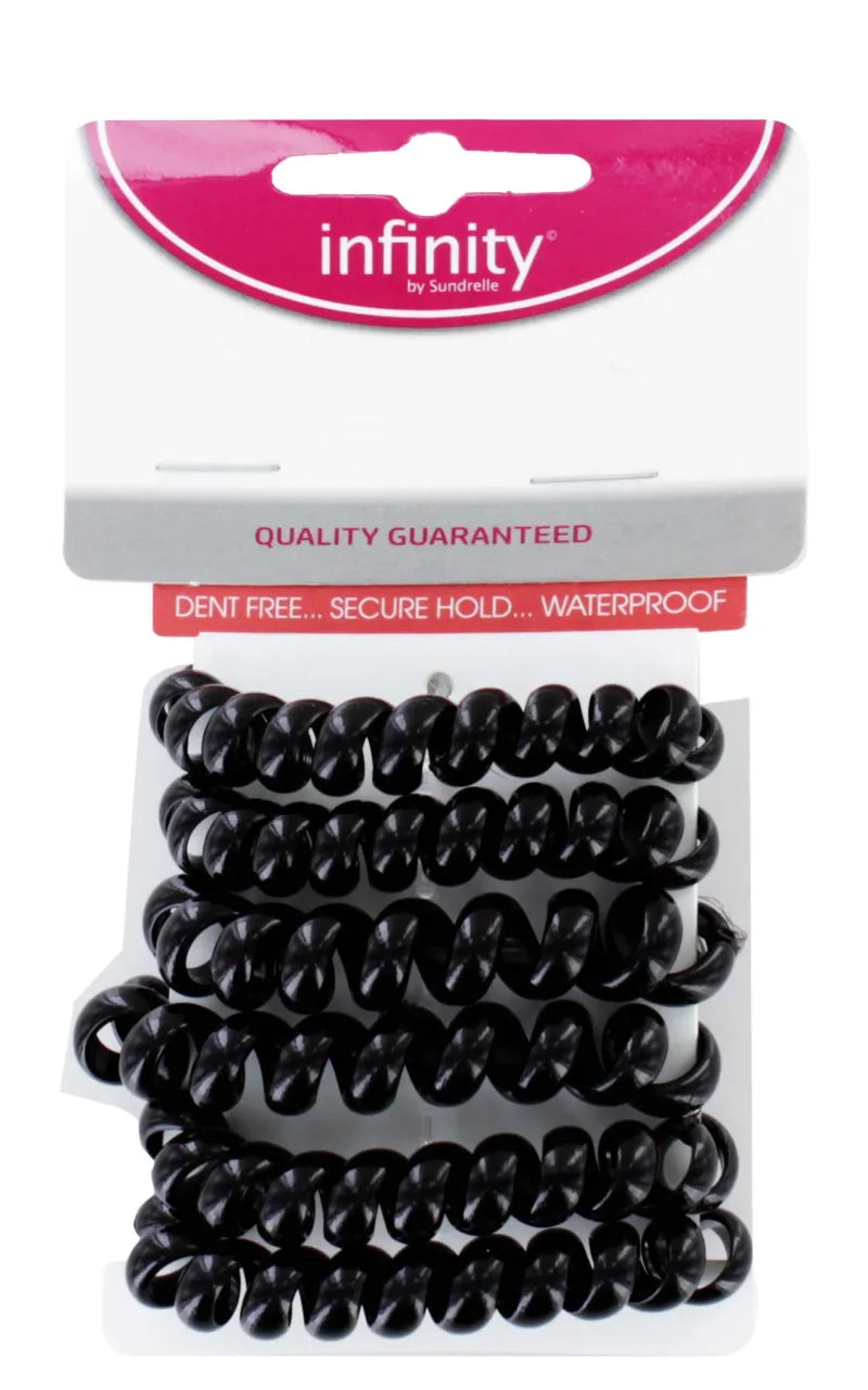 Black Spiral Bands 6S (Pack of 6)