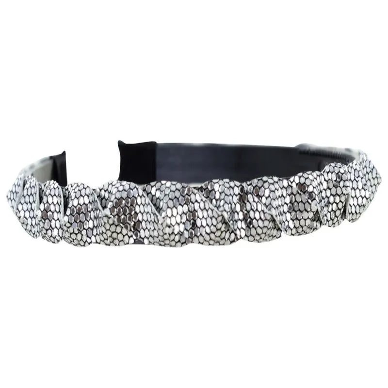 Silver Twist Glitter H/Band (Pack of 3)