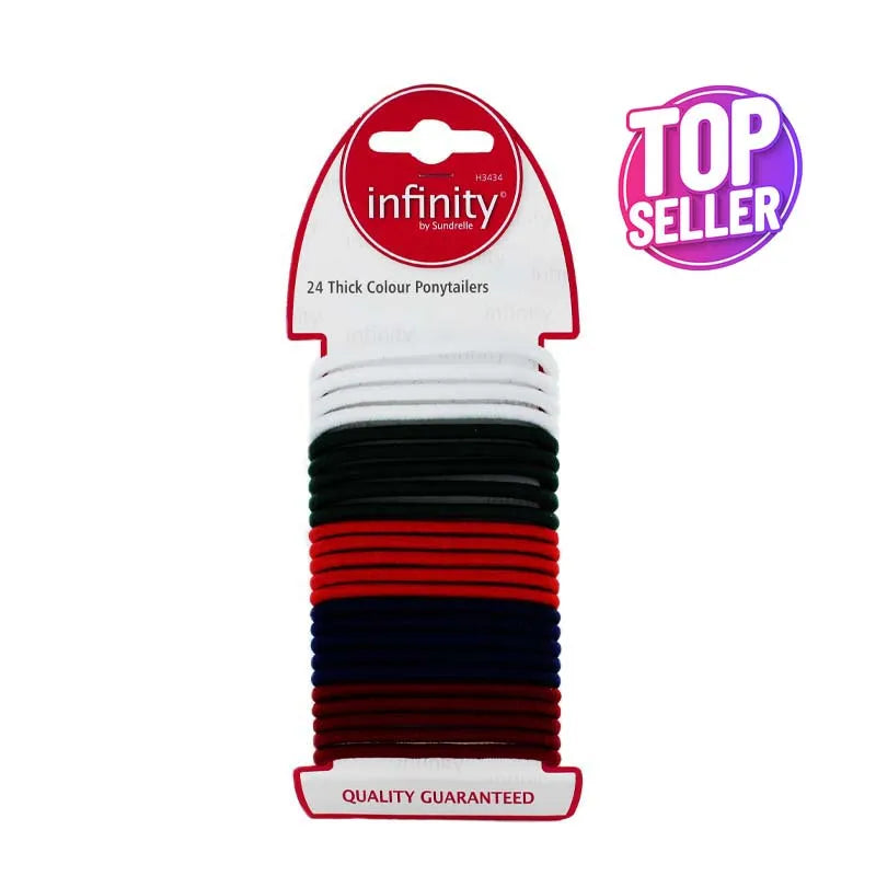Infinity Coloured Thick Elastics (Pack of 12)