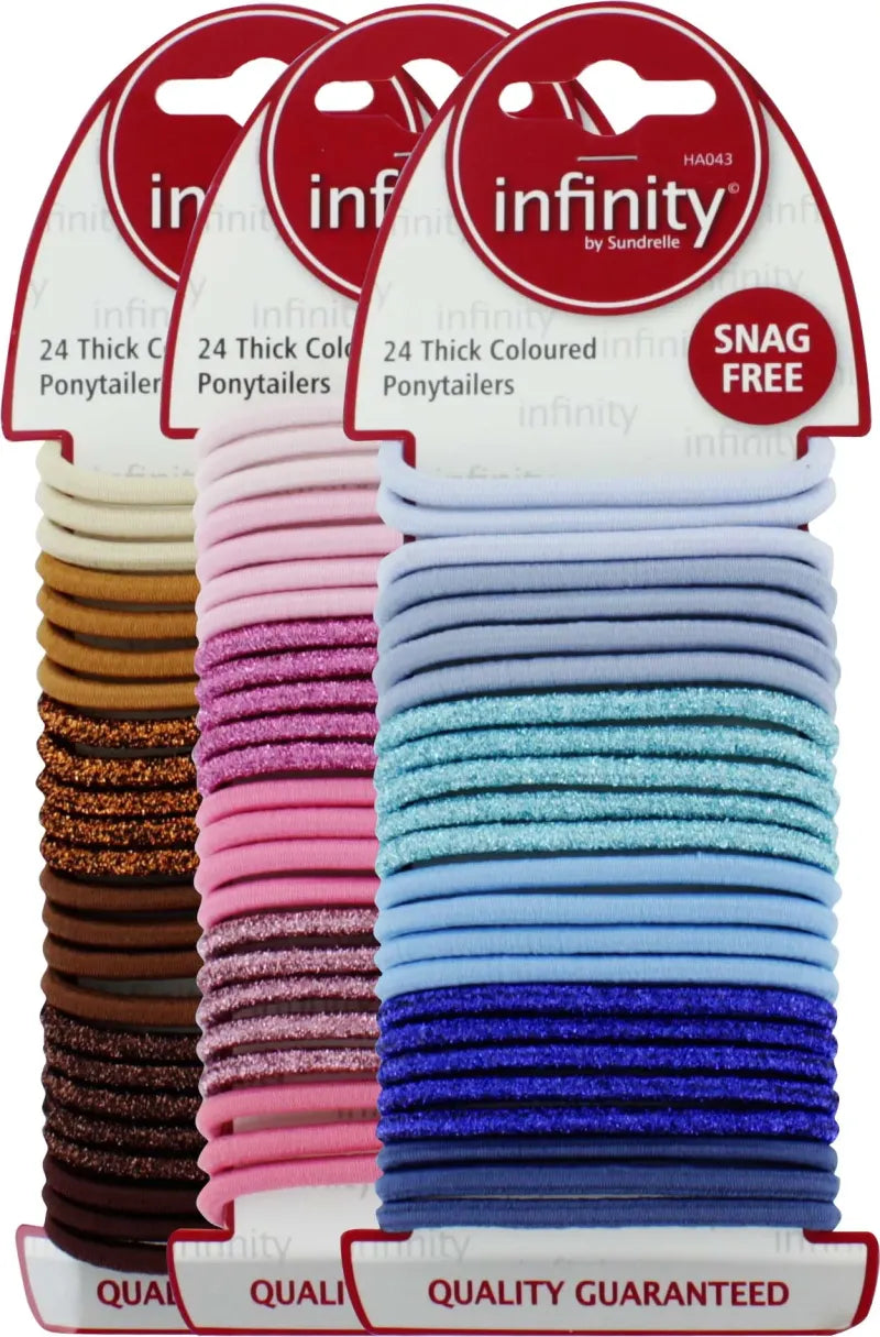 Infinity 24 Thick Elastics Brights (Pack of 12)