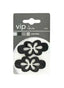 VIP 2 Black Hair Slides (Pack of 6)