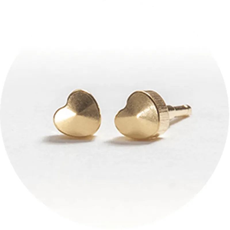System 2000 Ear Studs Gold Heart X12 (Pack of 12)