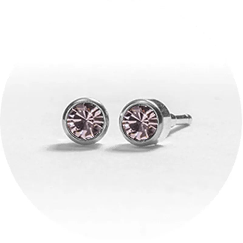 System 2000 Ear Studs June Silver X 12 (Pack of 12)