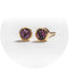 System 2000 Ear Studs February Gold X 12 (Pack of 12)