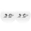 System 2000 Ear Studs Hearts & Stars Silver X 12 (Pack of 12)