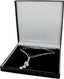 Silver Diamonte Neklet In Leather Box (Pack of 12)