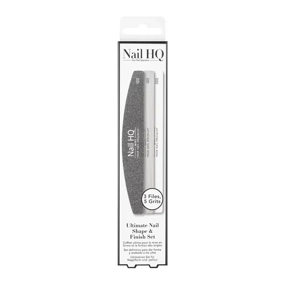 Nail Hq Ultimate Nail Finish 3 PK File Set 80 45 439 (Pack of 6)