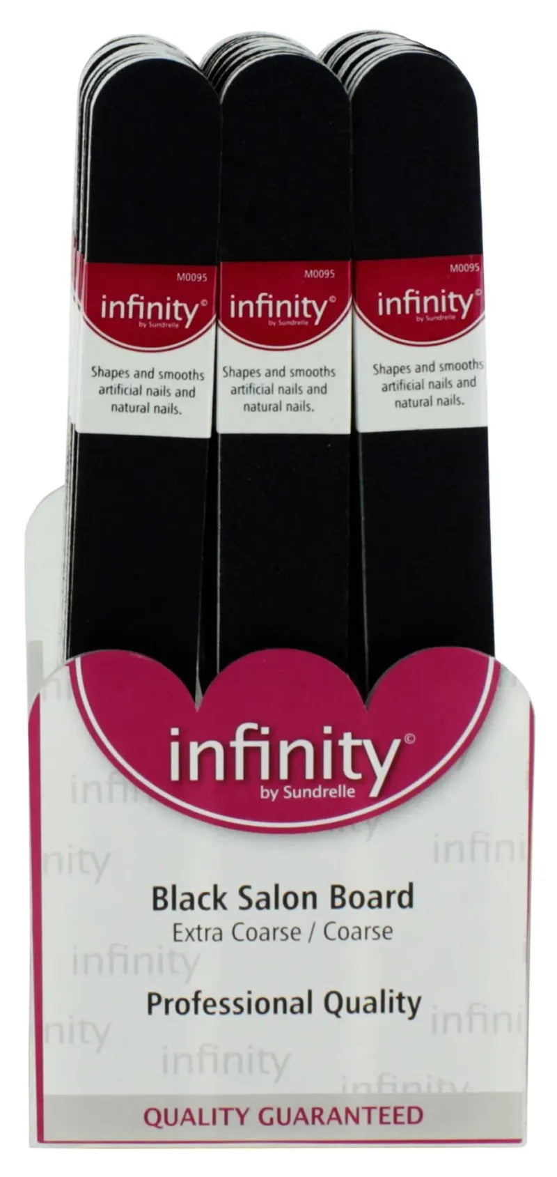 Infinity Black Salon Boards Banded X 36 (Pack of 36)