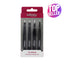 Infinity 4 Pack Tweezer Set Black (Pack of 6)