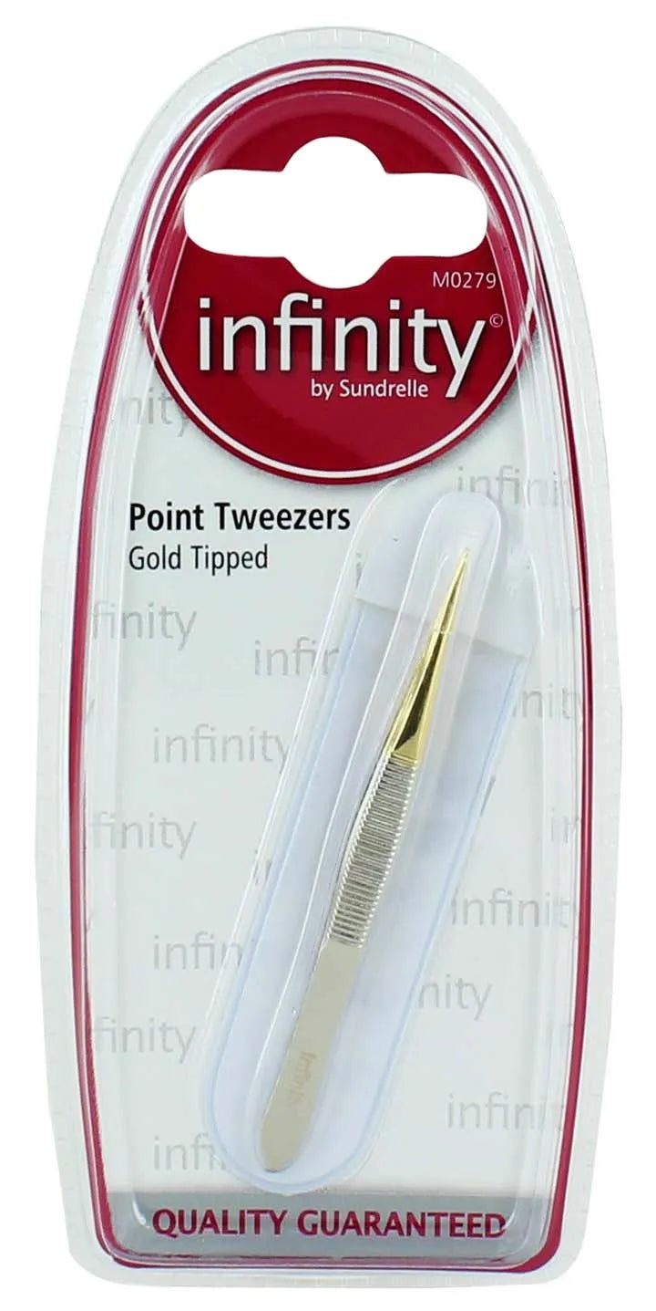 Infinity Gold Tip Tweezers Point (Pack of 6)