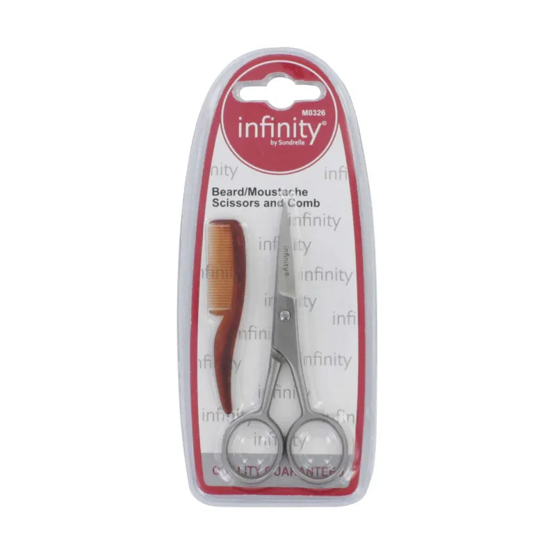 Infinity Beard/Moustache Scissors & Comb (Pack of 6)