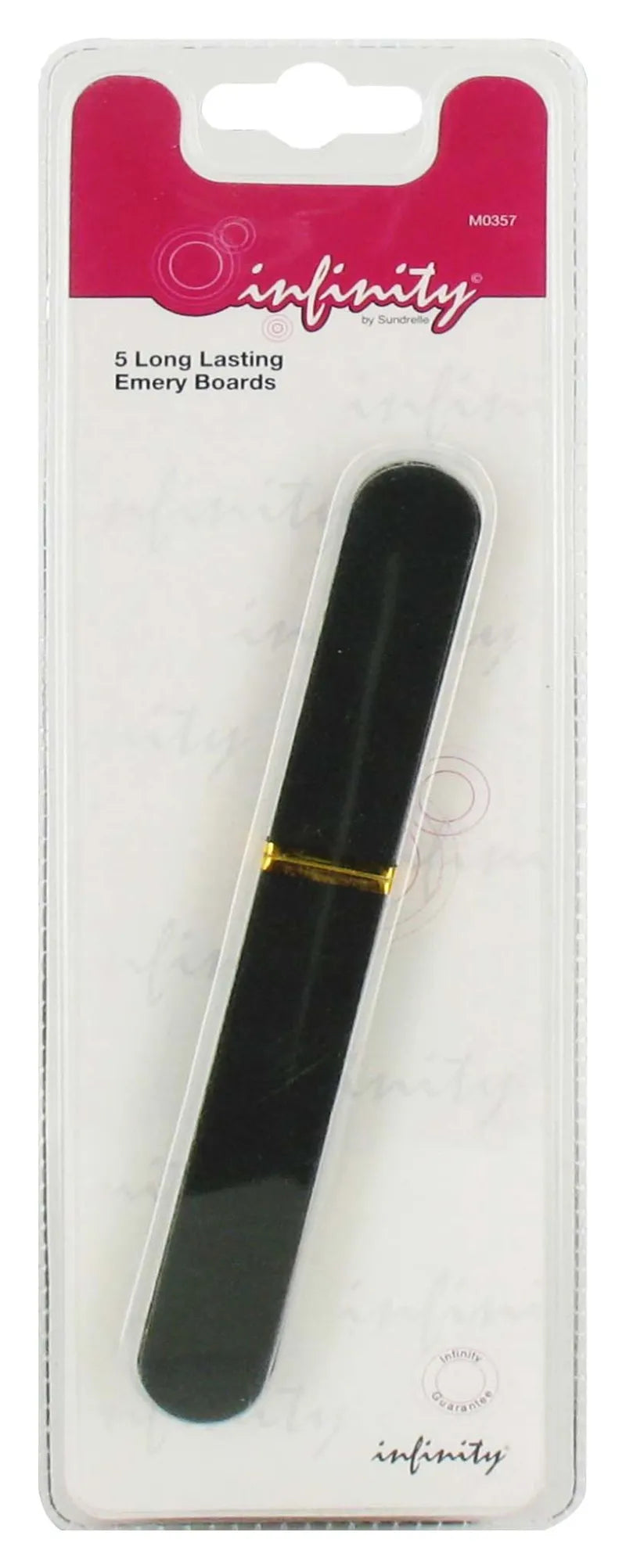 Infinity 5 Black Emery Boards (Pack of 6)