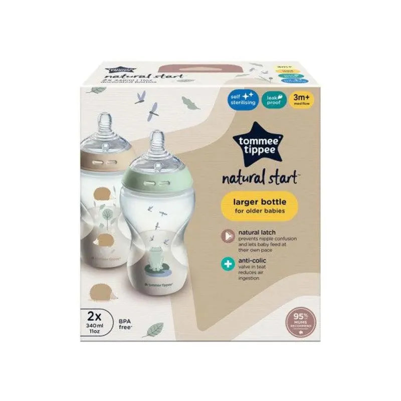 42263006 Tt Natural Start 2 Pack Anti-Colic Bottles 340ML X4 (Pack of 3)