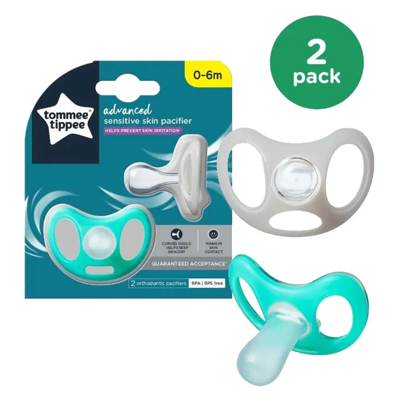 43349302 Tt 2 Advanced Sensitive Soothers 0-6M X3 (Pack of 3)