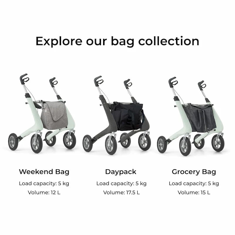 byACRE Nordic Pioneer Rollator with Mesh Bag - Lightweight Walker