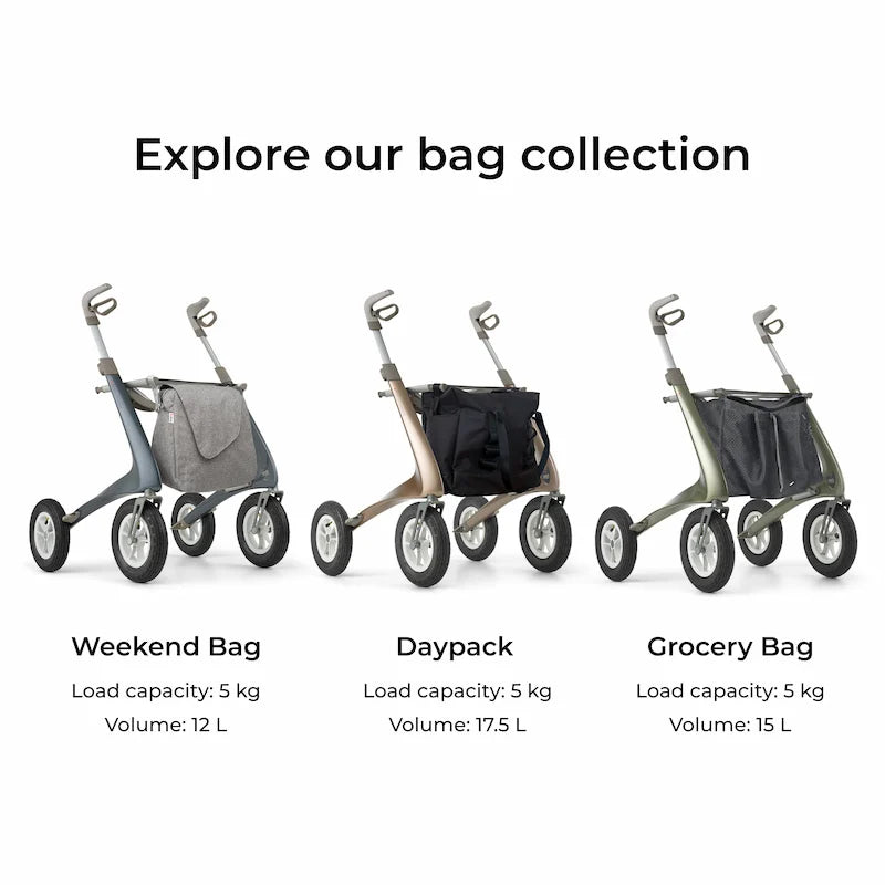 byACRE Carbon Overland Rollator - All-Terrain Foldable Walker