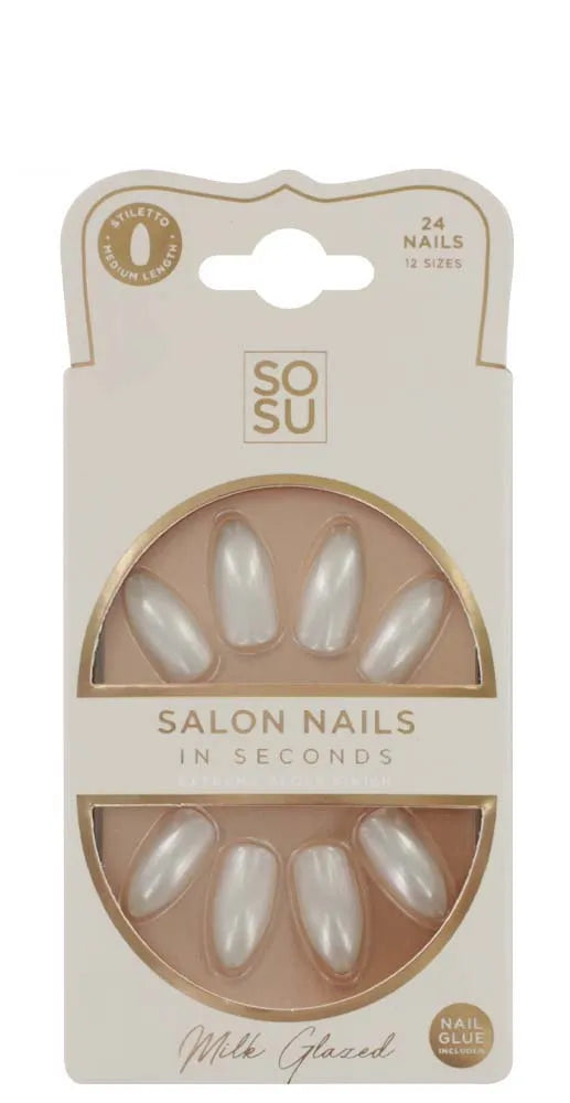 Sosu False Nails Glazed Milk (Pack of 6)