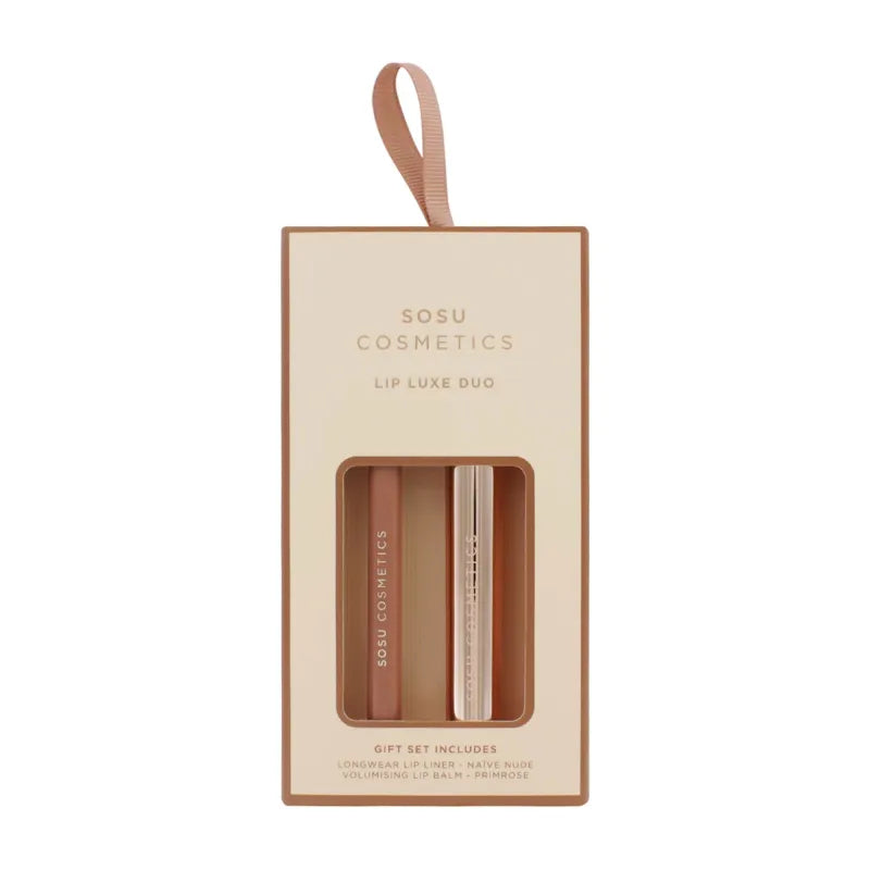 Sosu Lip Liner & Lipbalm Naive Nude/Primrose Gift Set (Pack of 4)